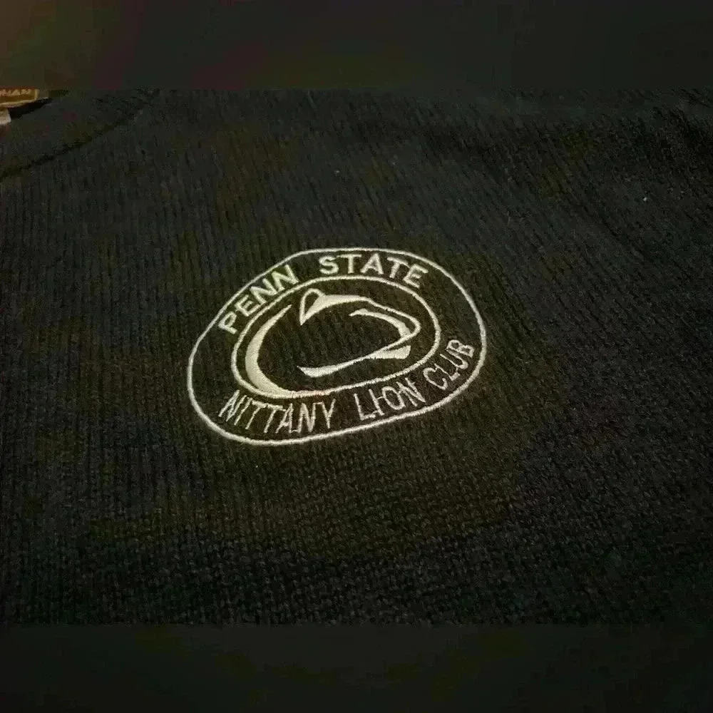 PENN STATE Nittany Lion Club Andrew Rohan Sweater Navy Blue Crewneck Mens Size M